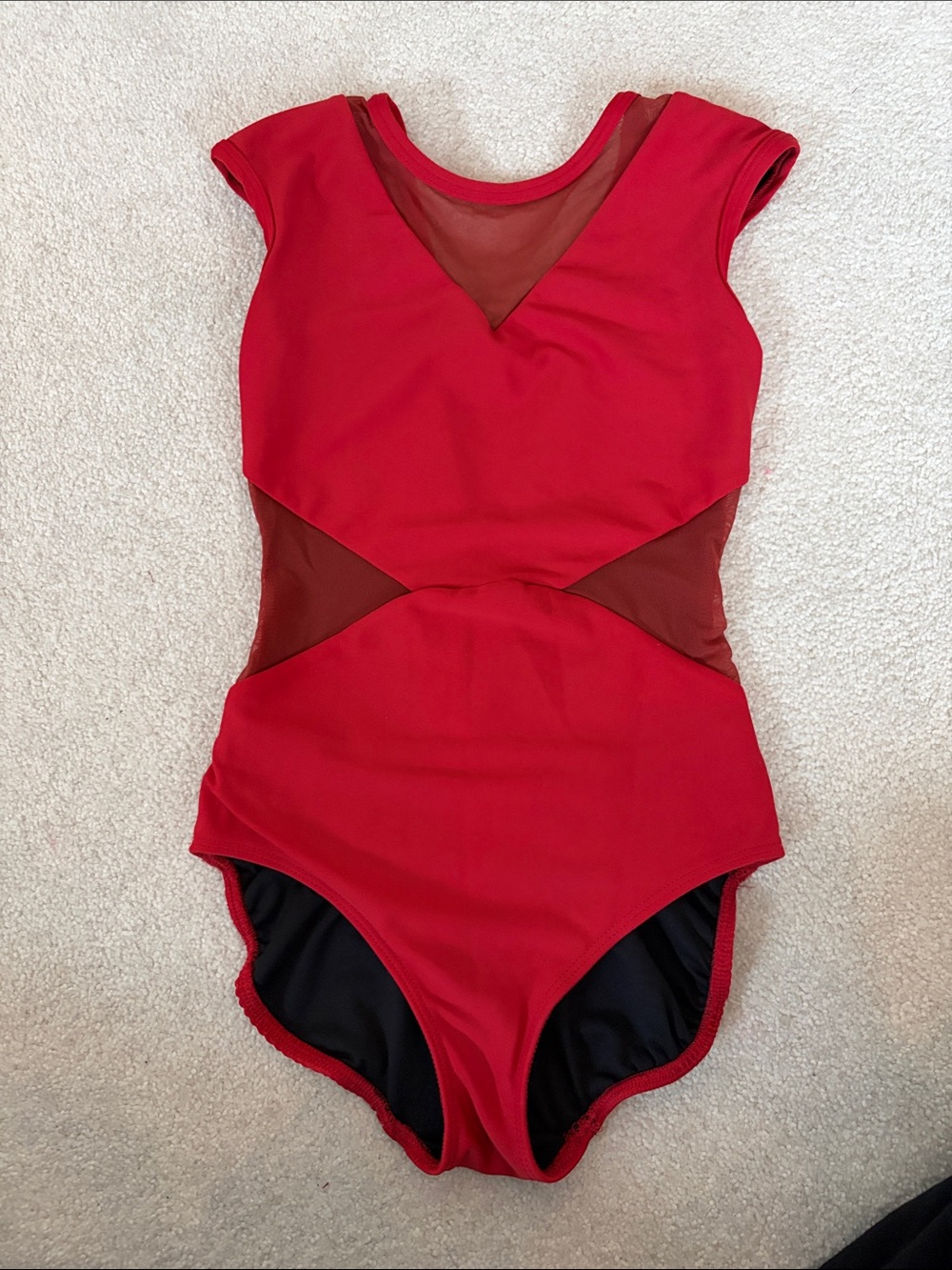 Five Dancewear Red Leotard - size YXL
